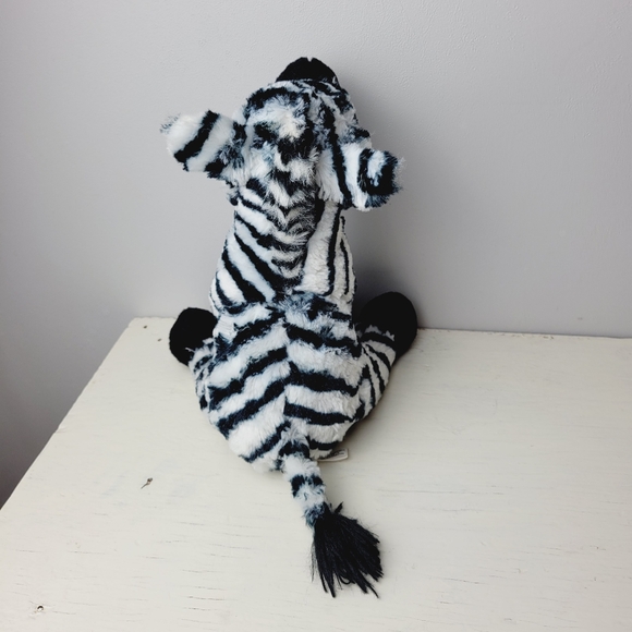 Adventure Planet Zebra Stuffed Zoo Animal Plush Black White Striped 10" Soft - Picture 6 of 15